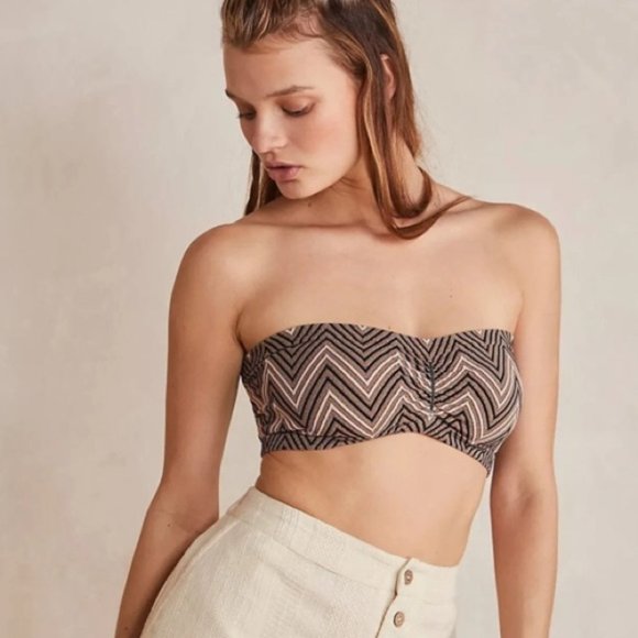 FREE People The Desert Days Seamless Bandeau natural combo Size M/L - Picture 4 of 14